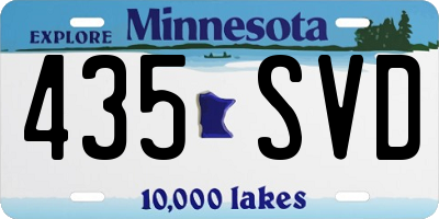 MN license plate 435SVD