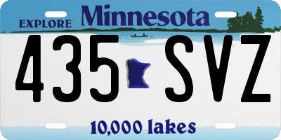 MN license plate 435SVZ