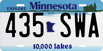 MN license plate 435SWA
