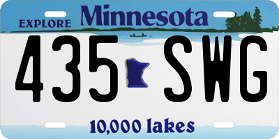MN license plate 435SWG