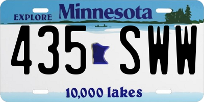MN license plate 435SWW