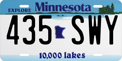 MN license plate 435SWY