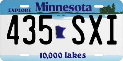 MN license plate 435SXI