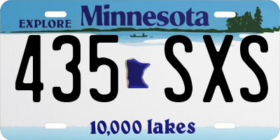 MN license plate 435SXS