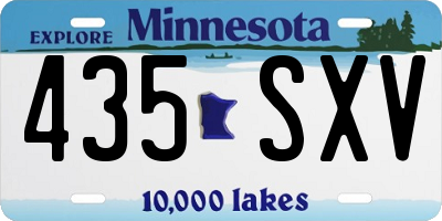 MN license plate 435SXV