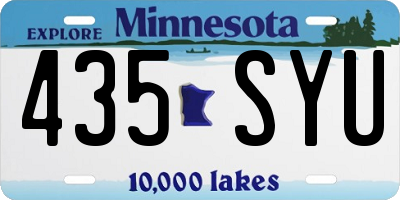 MN license plate 435SYU