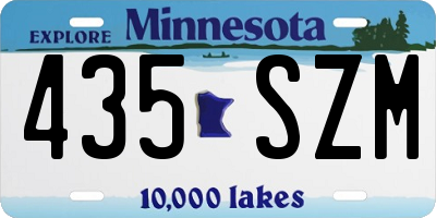 MN license plate 435SZM