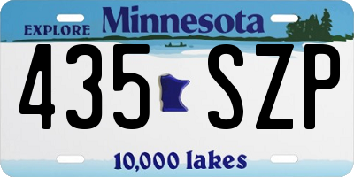 MN license plate 435SZP