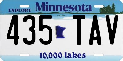 MN license plate 435TAV