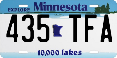 MN license plate 435TFA