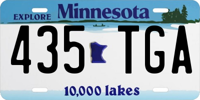MN license plate 435TGA