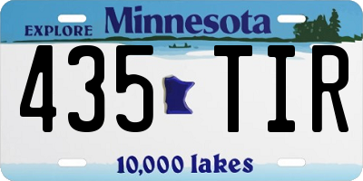 MN license plate 435TIR