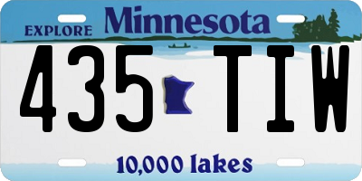 MN license plate 435TIW