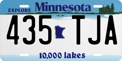MN license plate 435TJA