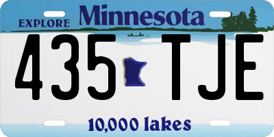 MN license plate 435TJE