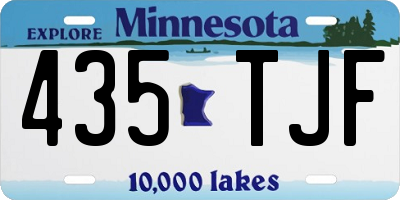 MN license plate 435TJF