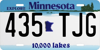MN license plate 435TJG