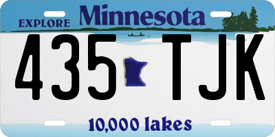 MN license plate 435TJK