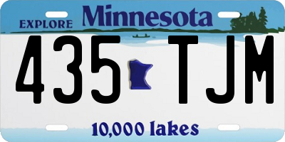 MN license plate 435TJM