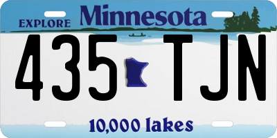MN license plate 435TJN