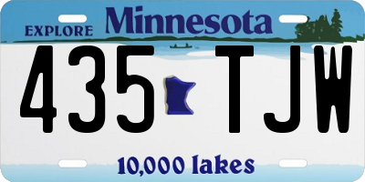 MN license plate 435TJW