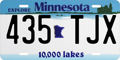 MN license plate 435TJX