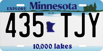 MN license plate 435TJY