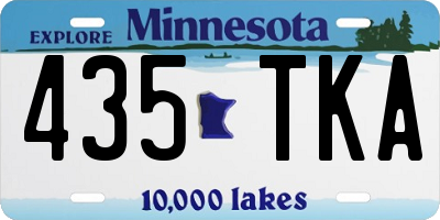MN license plate 435TKA