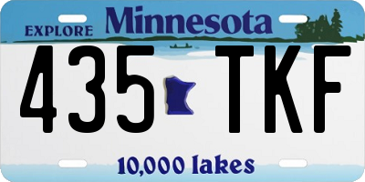 MN license plate 435TKF