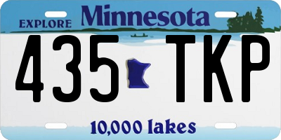 MN license plate 435TKP