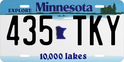 MN license plate 435TKY