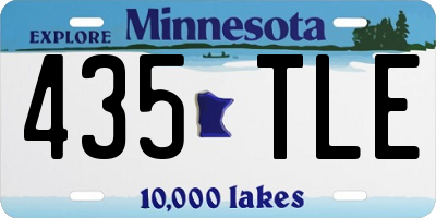 MN license plate 435TLE