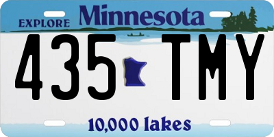 MN license plate 435TMY
