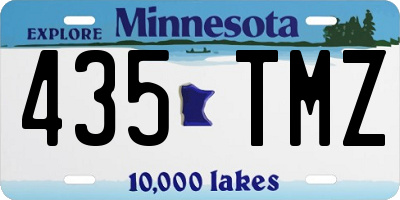 MN license plate 435TMZ