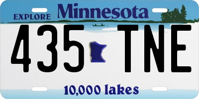 MN license plate 435TNE