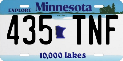 MN license plate 435TNF