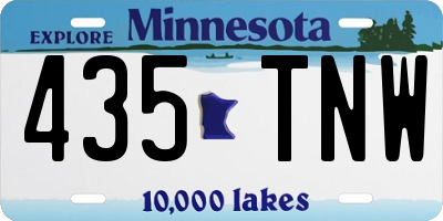 MN license plate 435TNW