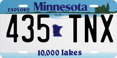 MN license plate 435TNX