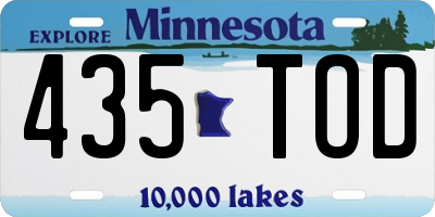 MN license plate 435TOD