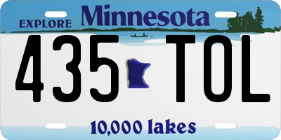 MN license plate 435TOL