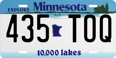MN license plate 435TOQ