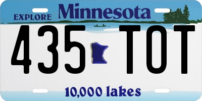 MN license plate 435TOT