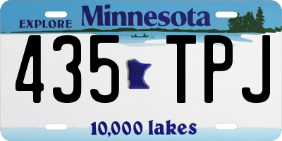 MN license plate 435TPJ