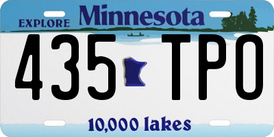 MN license plate 435TPO