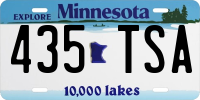 MN license plate 435TSA