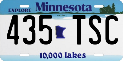 MN license plate 435TSC