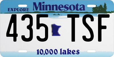 MN license plate 435TSF