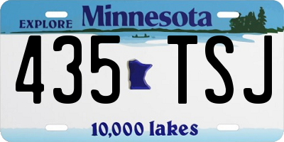 MN license plate 435TSJ