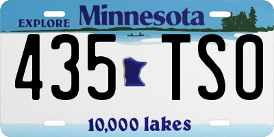 MN license plate 435TSO