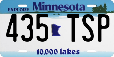 MN license plate 435TSP